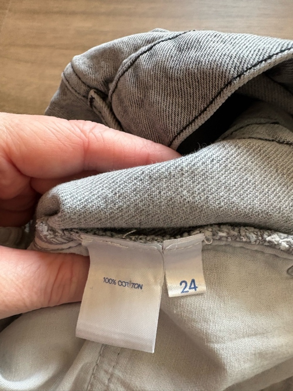 Raey High-Rise Micro Denim Gray Shorts- size 24 - Picture 4 of 7